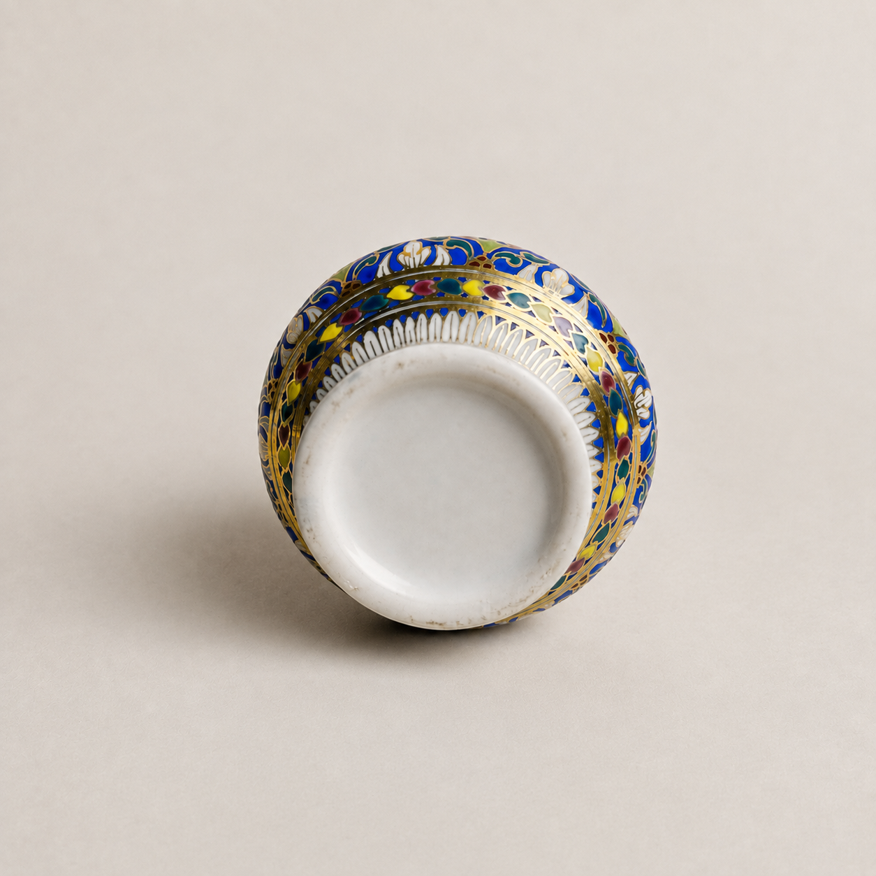 Blue & Gold Asian Ornamental Vase