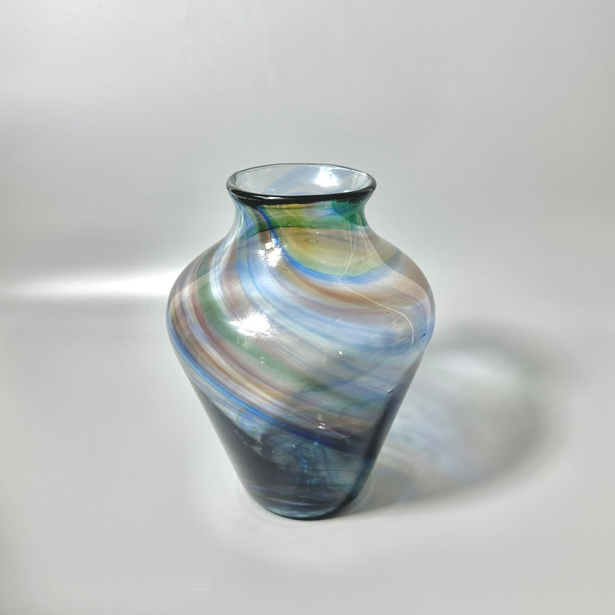 Aurora Swirl Glass Vase