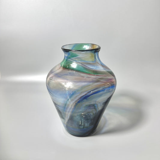 Aurora Swirl Glass Vase