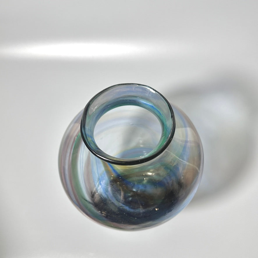 Aurora Swirl Glass Vase