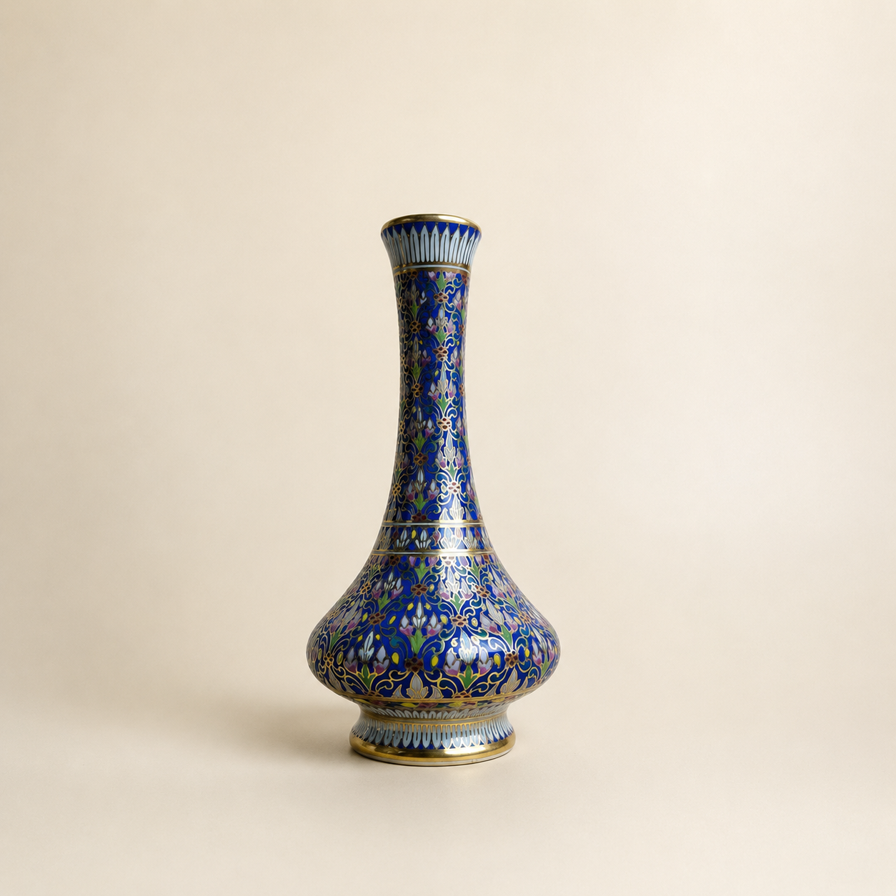 Blue & Gold Asian Ornamental Vase