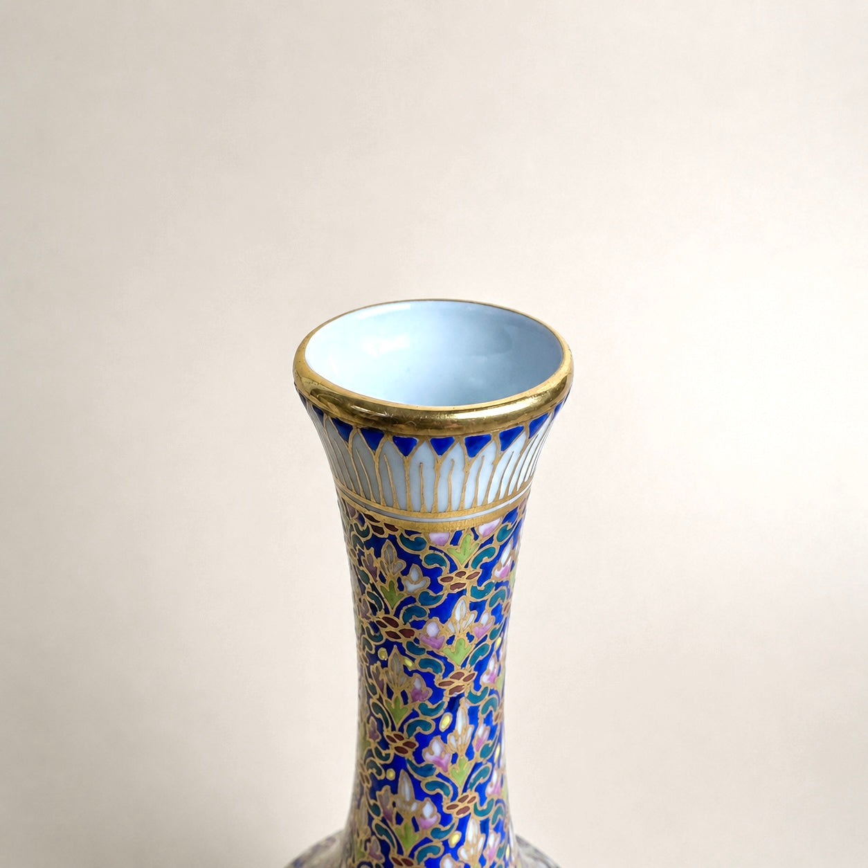 Blue & Gold Asian Ornamental Vase